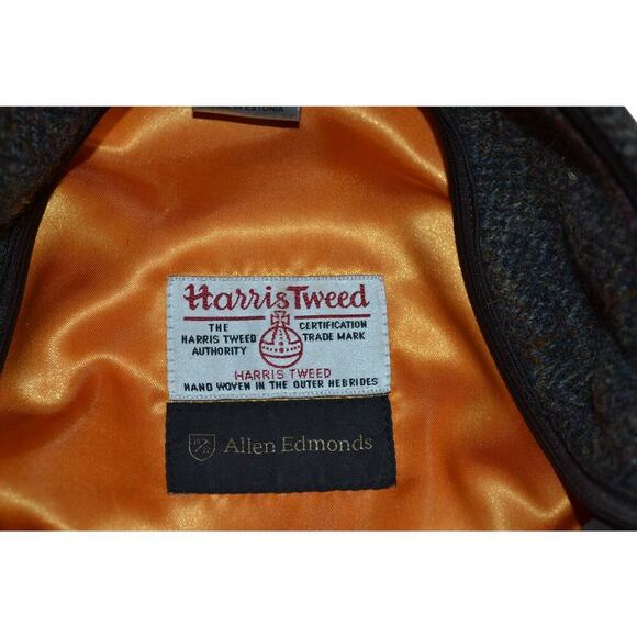 Allen Edmonds Harris Tweed Wool Newsboy Cap Gray Men's Size 59 - Picture 4 of 5